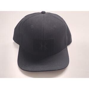 HK-ARMY All Black Graphic Hat Snap Lightly Used Great Condition One size